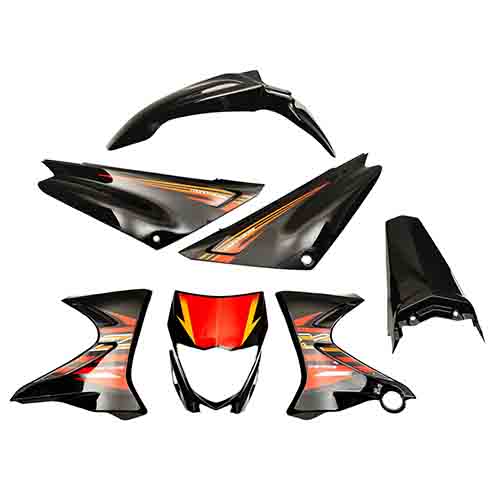 [MTC0167] KIT PLASTICOS COMPLETOS YAMAHA XTZ125 NEGRO